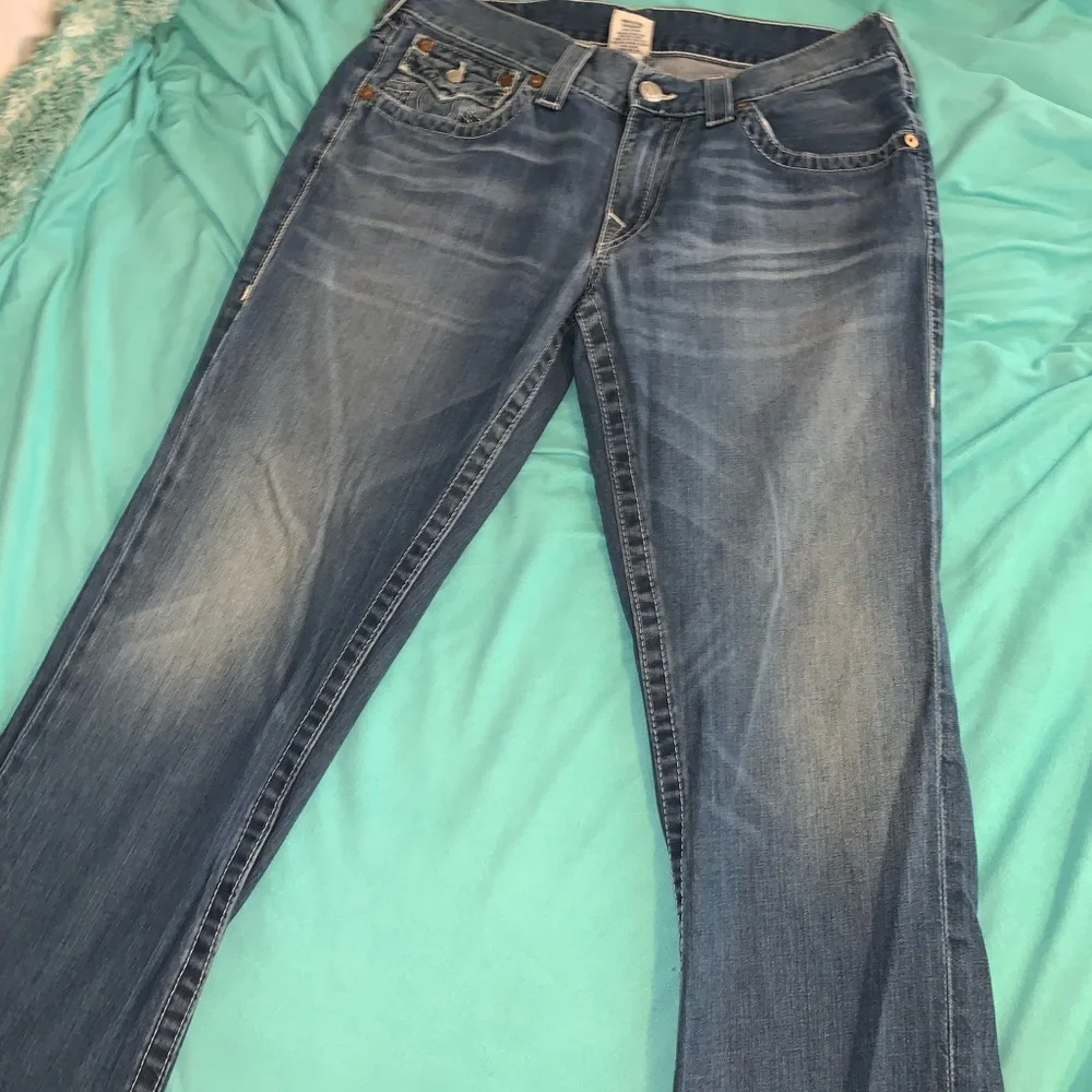 True Religion Ricky Straight Leg Jeans Size 34 Made in USA‎
